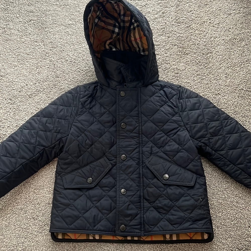 Burberry Quilted Nylon Hooded Coat